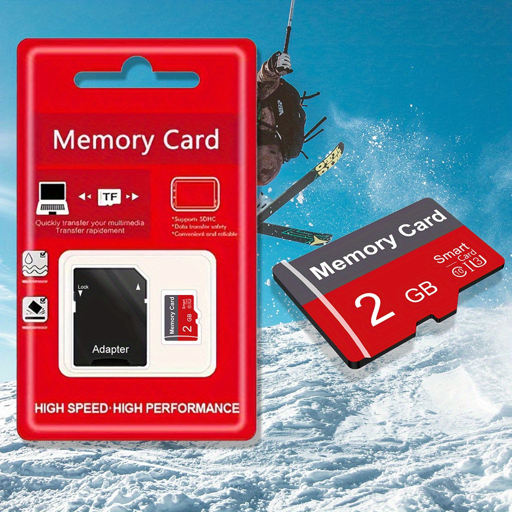 [High Speed Memory Card] High Speed 1pc Memory Card 64GB 32GB 16GB With Adapter | Flash TF Card 8GB 4GB 2GB 1GB, A1 C10 Memory TF Card For Tablet/Camera/Mobile Phone/Laptop/PC/Car Audio/Game Console/Audio - Store Your Files S