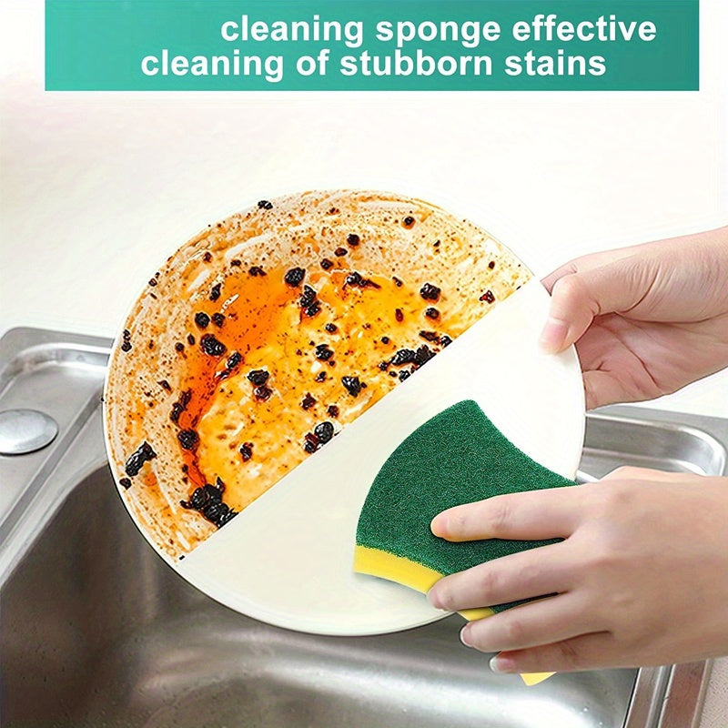 8/16/32pcs, Multifunctional Cleaning Sponge, Double-Sided Scouring Pad For Household Cleaning, Dishwashing Sponge, Premium Kitchen Sponge, Durable Non-scratch Sponge Wipe, Super Absorbent, Cleaning Supplies, Cleaning Tool