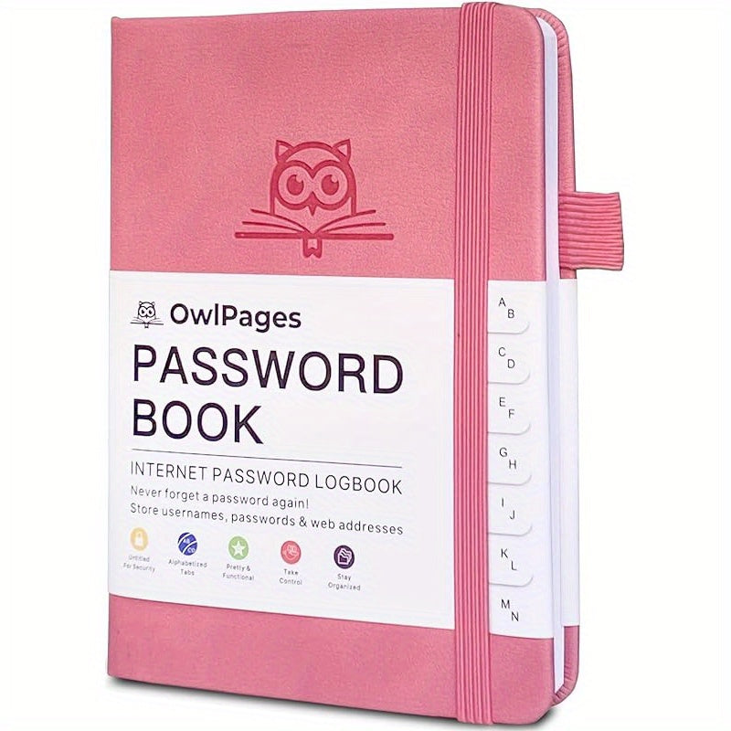 Password Book With Alphabetical Tabs. Hardcover Password Keeper Notebooks For Seniors, Internet Password Logbook Journal, Address Organizer For Computer &amp; Website Logins, Pocket Size