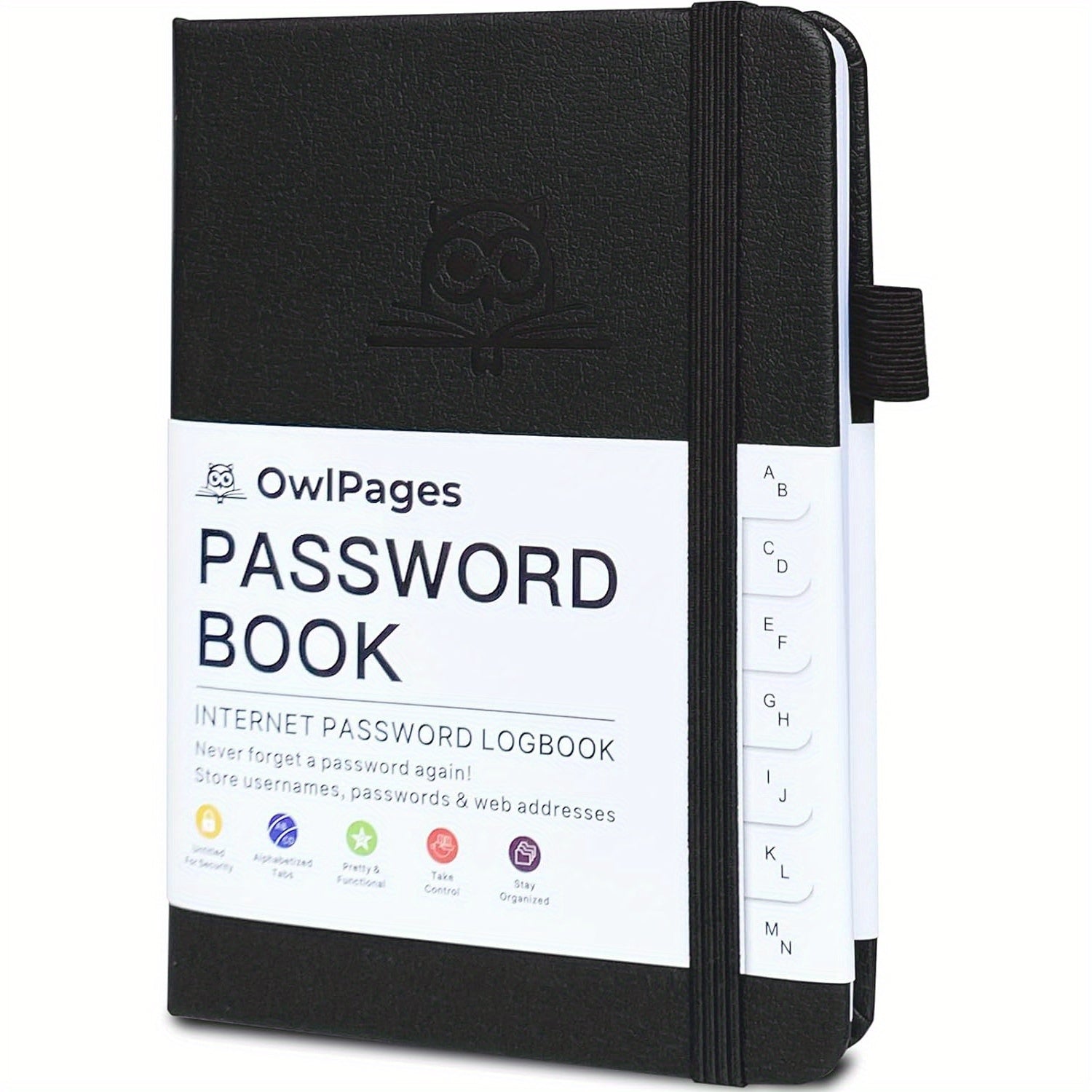 Password Book With Alphabetical Tabs. Hardcover Password Keeper Notebooks For Seniors, Internet Password Logbook Journal, Address Organizer For Computer &amp; Website Logins, Pocket Size