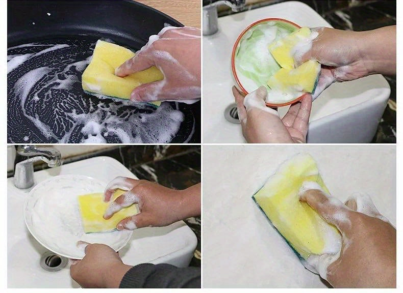 Highly Absorbent Kitchen Grease Cleaner, Dishwashing Sponge - Pot Rust Stain Brush, Household Tool