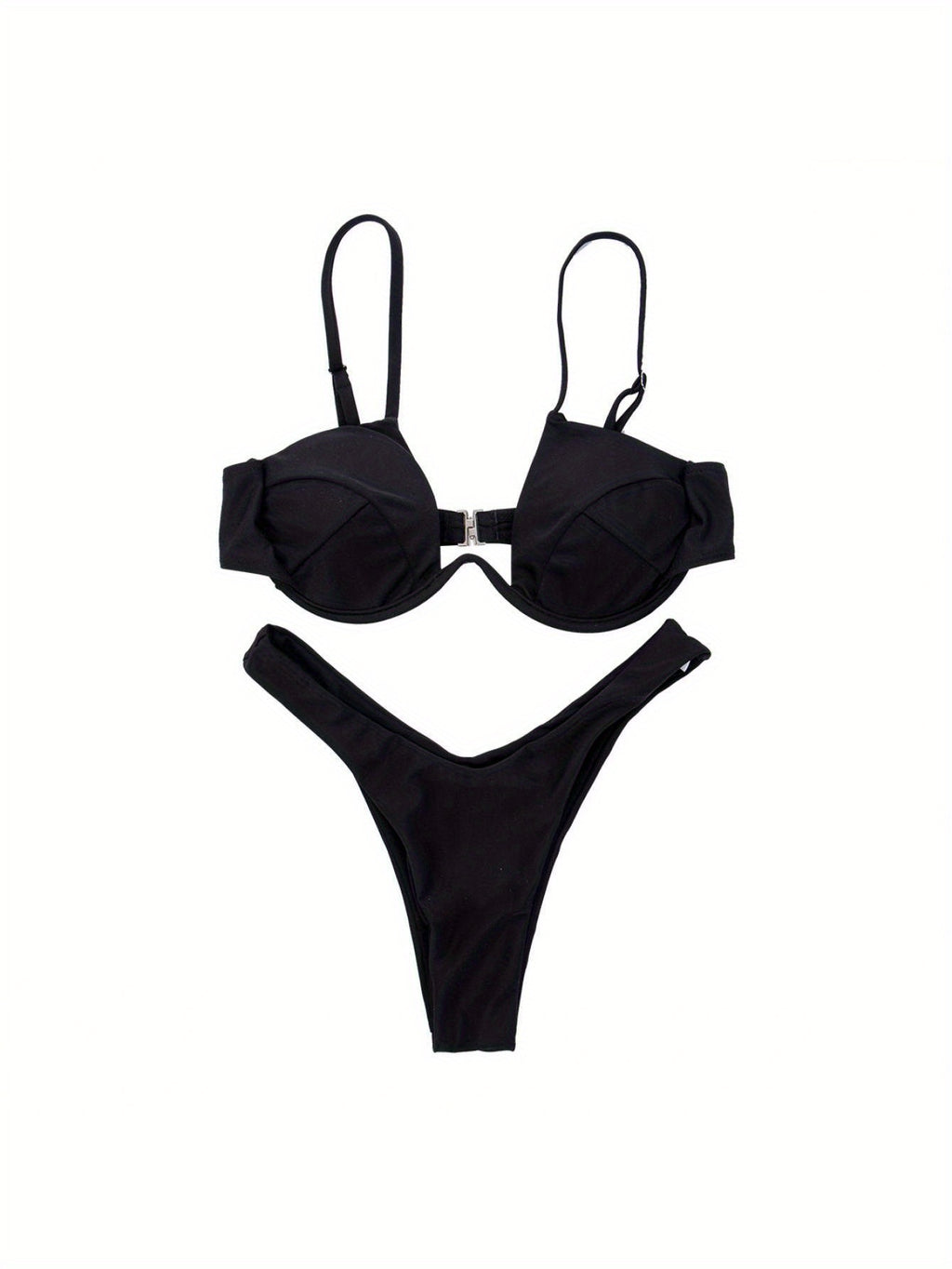 Sexy Womenacute;s Swimsuit Push-up Padded Bikini Sets Solid Color Low Waist Swimwear Biquini Bathing Suit Summer Beachwear