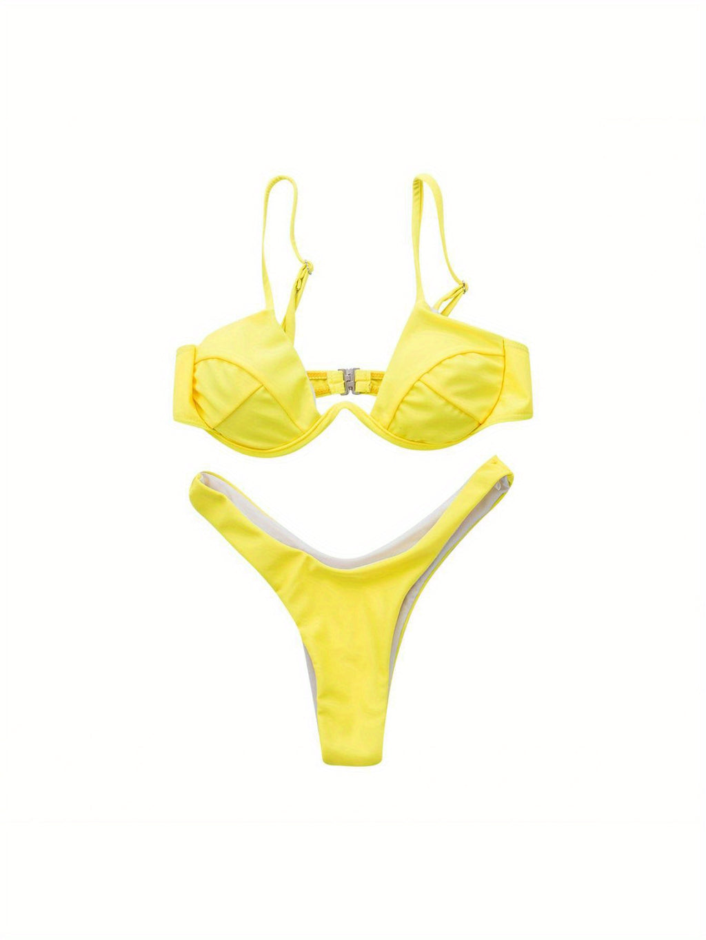 Sexy Womenacute;s Swimsuit Push-up Padded Bikini Sets Solid Color Low Waist Swimwear Biquini Bathing Suit Summer Beachwear