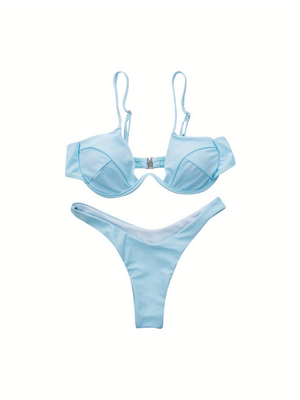 Sexy Womenacute;s Swimsuit Push-up Padded Bikini Sets Solid Color Low Waist Swimwear Biquini Bathing Suit Summer Beachwear