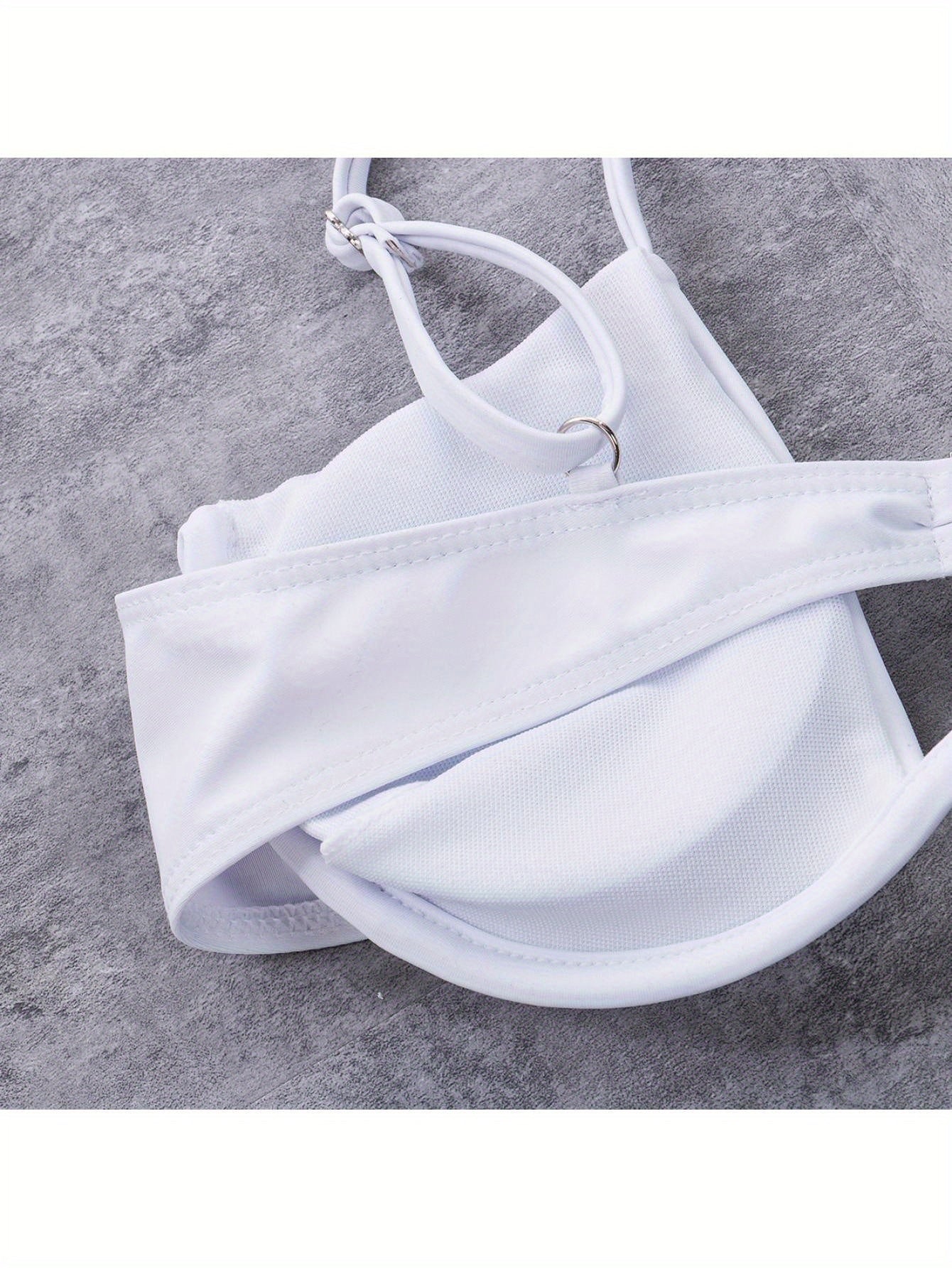 Sexy Womenacute;s Swimsuit Push-up Padded Bikini Sets Solid Color Low Waist Swimwear Biquini Bathing Suit Summer Beachwear