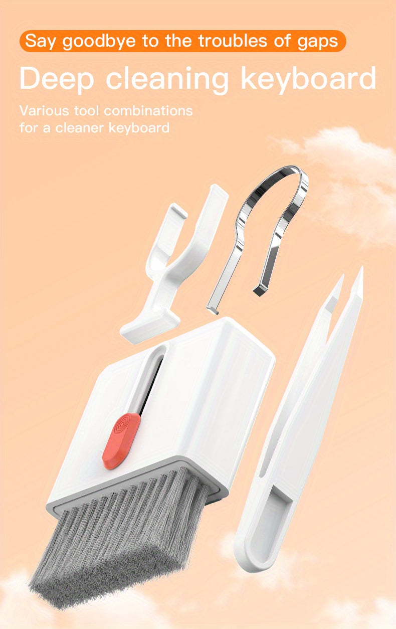 Multifunctional 32 in 1 Cleaner Kit for Electronic Devices, Keyboard Cleaning Brush, Headphones Cleaner Kit for Airpods, Multi-Tool for Cleaning Laptop, Keyboard, Earbuds, Camera, Cellphones