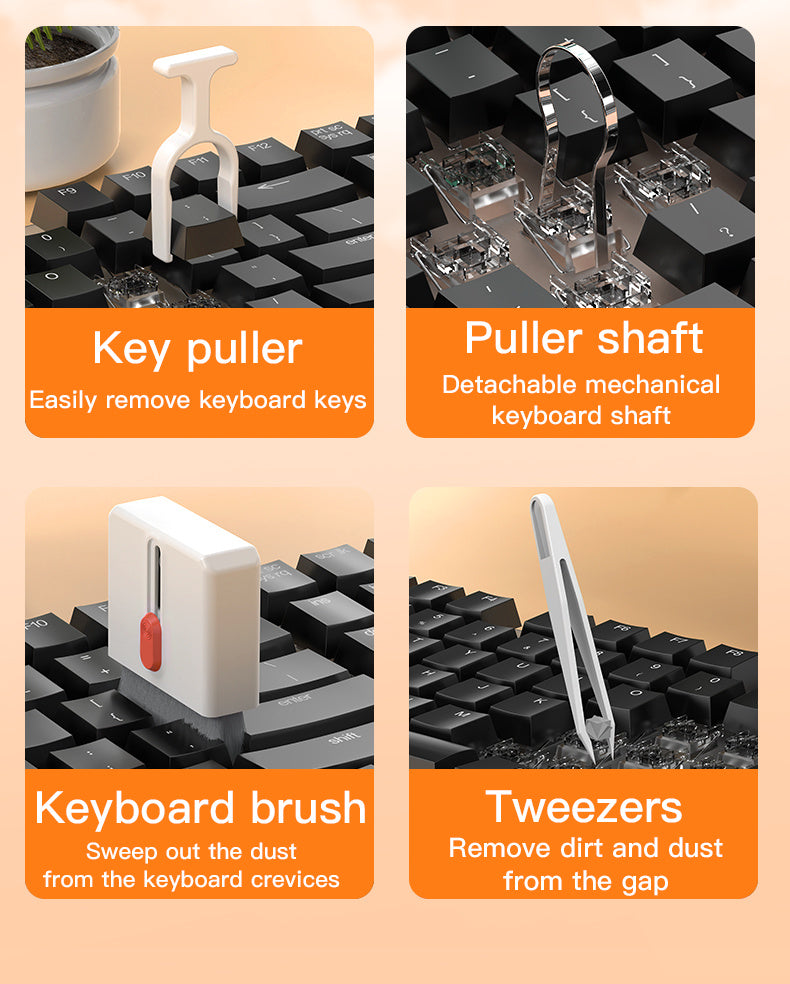 Multifunctional 32 in 1 Cleaner Kit for Electronic Devices, Keyboard Cleaning Brush, Headphones Cleaner Kit for Airpods, Multi-Tool for Cleaning Laptop, Keyboard, Earbuds, Camera, Cellphones