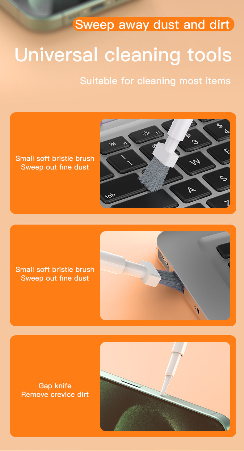 Multifunctional 32 in 1 Cleaner Kit for Electronic Devices, Keyboard Cleaning Brush, Headphones Cleaner Kit for Airpods, Multi-Tool for Cleaning Laptop, Keyboard, Earbuds, Camera, Cellphones