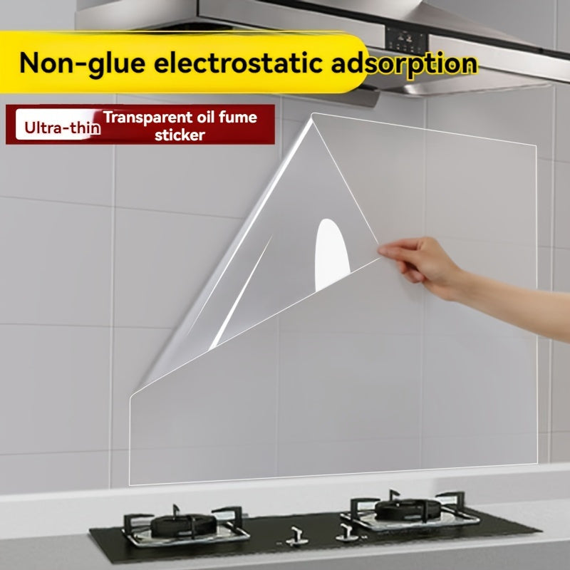 1 Roll Plastic Electrostatic Adhesion Wall Protective Film – Waterproof, Oil-Proof, Removable Film for Kitchen, Tiles, Home, Dorm Décor – No Glue, Easy to Clean, Use Without Electricity – 118 inch