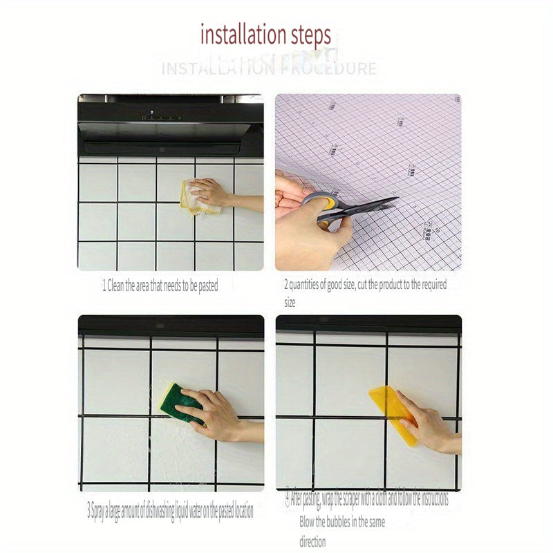 1 Roll Plastic Electrostatic Adhesion Wall Protective Film – Waterproof, Oil-Proof, Removable Film for Kitchen, Tiles, Home, Dorm Décor – No Glue, Easy to Clean, Use Without Electricity – 118 inch