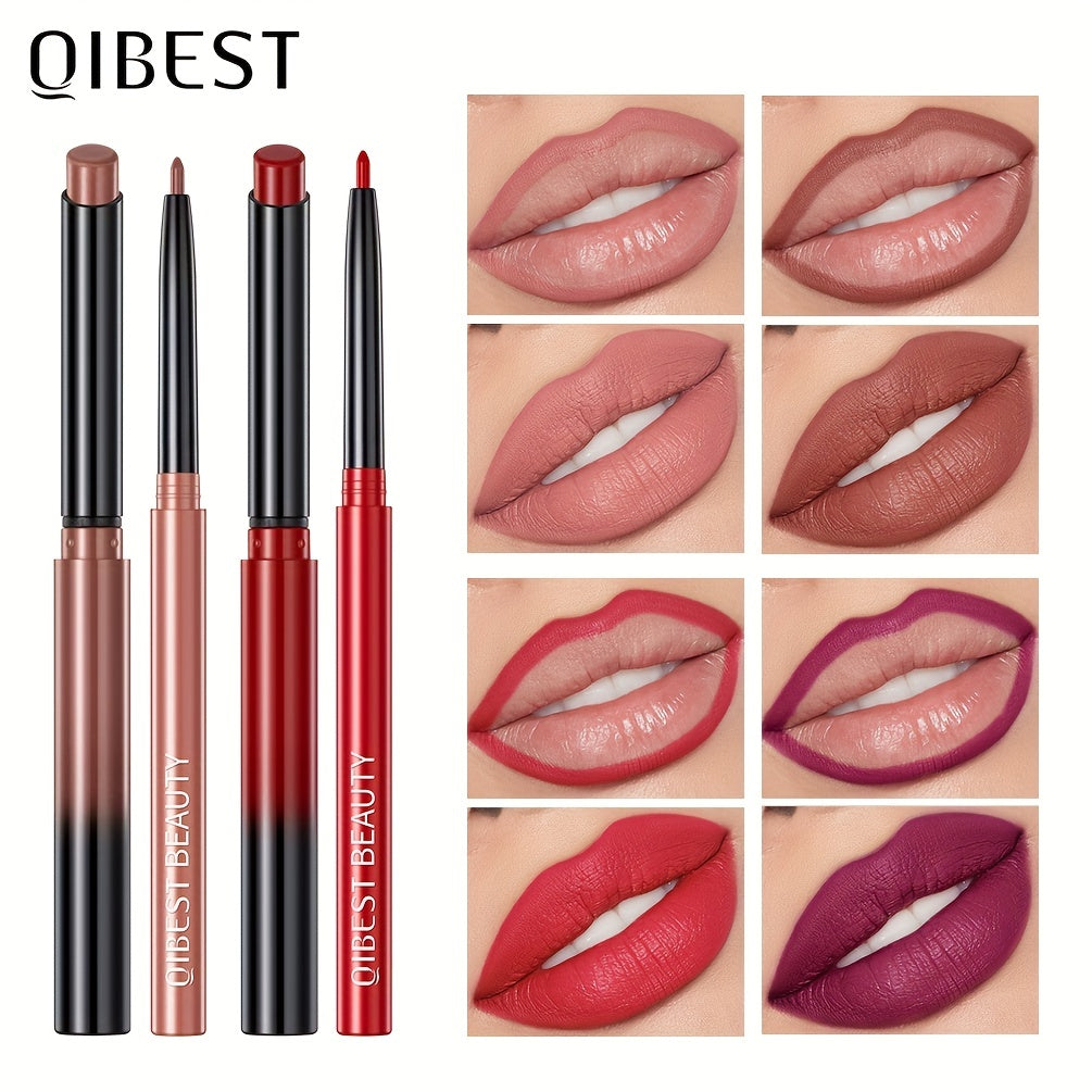 Matte Lip Liner Pencil Lipstick Set, Colorfast Smudge Proof Long Lasting Waterproof Nude Color Lip Liner, Any Skin Type Applicable Multifunctional Travel Size Portable Stage Makeup, Ideal Gift For Mother's Day Makeup Set Cont