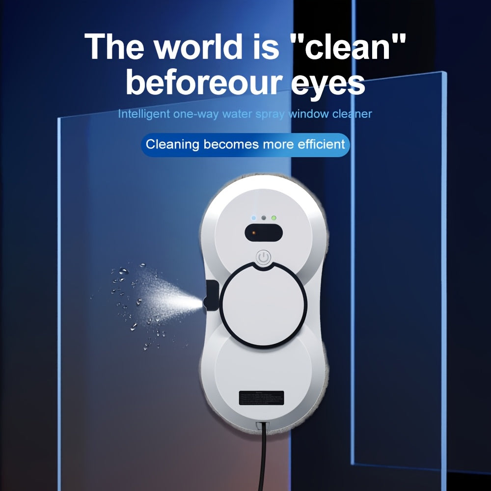 An Intelligent Window-Cleaning Robot That Automatically Sprays Water, Remote-Controlled Electrically Operated Glass Cleaning Robot with Planning Function