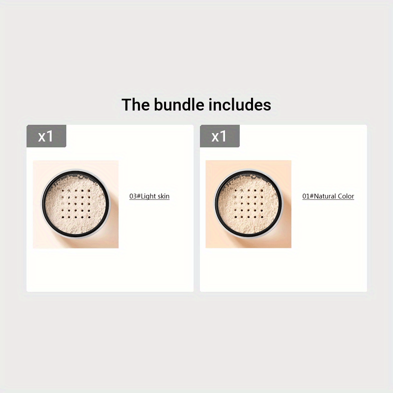 Loose Powder Makeup, Oil Control Matte Medium Coverage for All Skins, Medium Light Beige, Waterproof Sweat-Proof Makeup