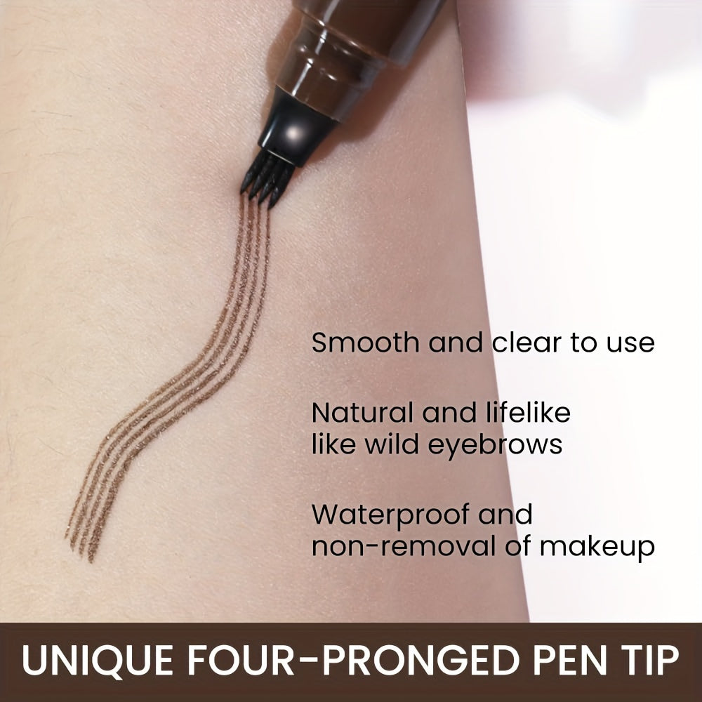 Waterproof Long-Lasting Microblading Eyebrow Pen - Creates Natural, Defined Brows With Micro-Fork Tip Applicator - Perfect Gift For Women With All Skin Types A Wild Eyebrow Easy To Use Easy And Fast Eyebrow Brush