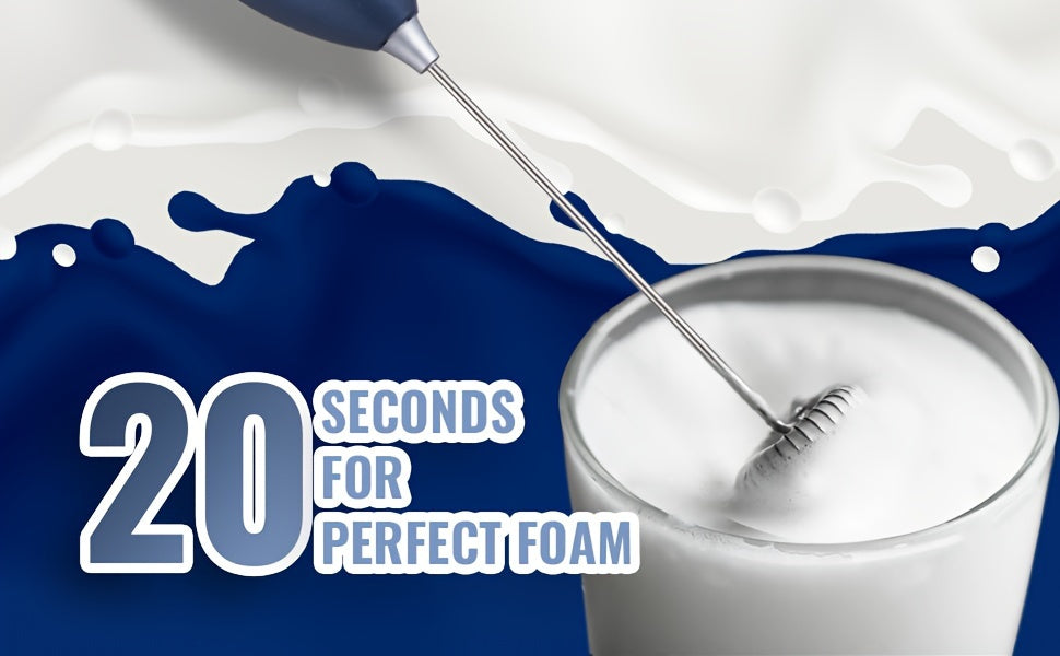 1pc, Lalayuan Powerful Electric Milk Frother, Mini Milk Foamer, Battery Operated (Not Included) Stainless Steel Drink Mixer, Handheld Electric Whisk For Coffee, Latte, Cappuccino, Chocolate, Matcha