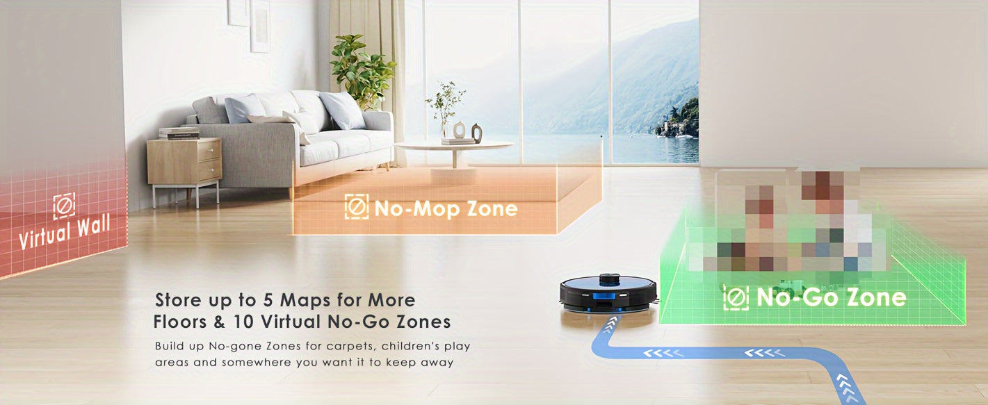 Lubluelu SL60 Plus Self-Emptying Robot Vacuum & Mop Combo, 4000Pa Strong Suction, 60-Day Hands-Free, WiFi/App/Alexa Compatible, 3-in-1 Pet Hair Cleaning for Hard Floors & Carpets, Quiet 55dB, Auto-Charging, Precision Mapping,