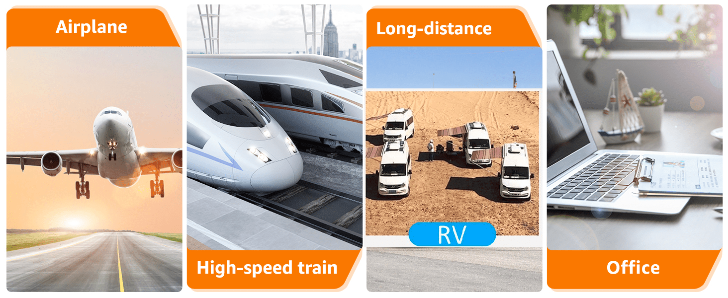 Portable Inflatable Travel Pillow for Airplanes, Cars, Trains & Office Naps - Ergonomic Design with Soft Compression, Durable & Lightweight, Ideal for Camping, RVs, and Sports Events, Travel Pillow for Airplanes, Vehicle Neck