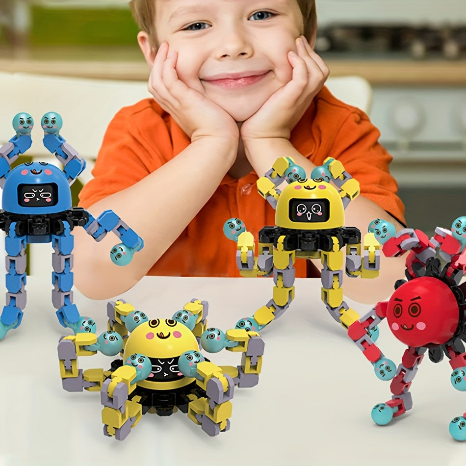 Mechanical Fidget Spinners with Strange Face Robot Gyro Toys Christmas Stocking Stuffers Gifts