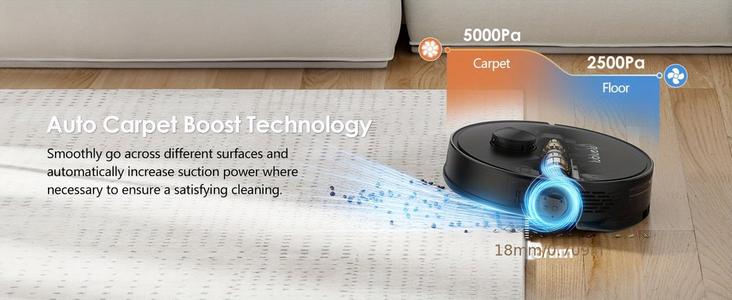 Robot Vacuum And Mop Combo 5000Pa, Lubluelu 15 Robot Vacuum, Auto-Charging, 5 Maps, 30 No-go Zones, WiFi/App/Alexa, 3 In 1 Robot Vacuum Cleaner For Pet Hair Carpet Hard Floor