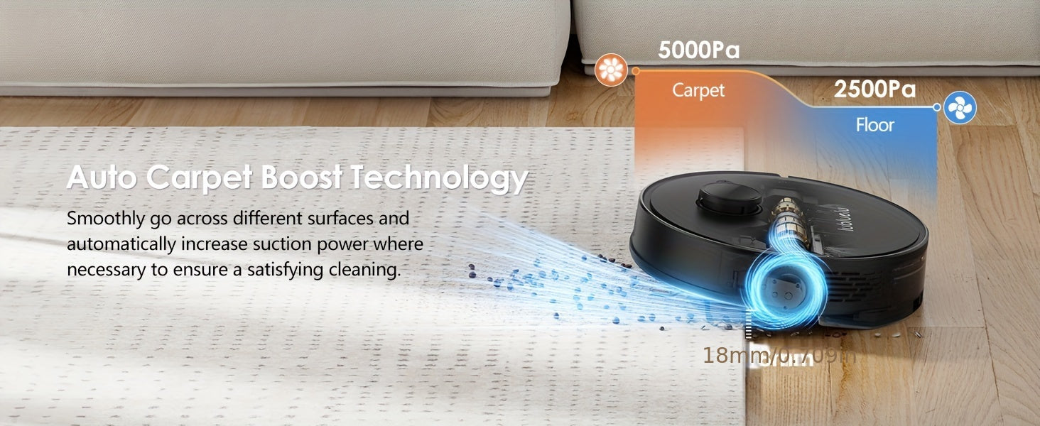 Robot Vacuum And Mop Combo 5000Pa, Lubluelu 15 Robot Vacuum, Auto-Charging, 5 Maps, 30 No-go Zones, WiFi/App/Alexa, 3 In 1 Robot Vacuum Cleaner For Pet Hair Carpet Hard Floor