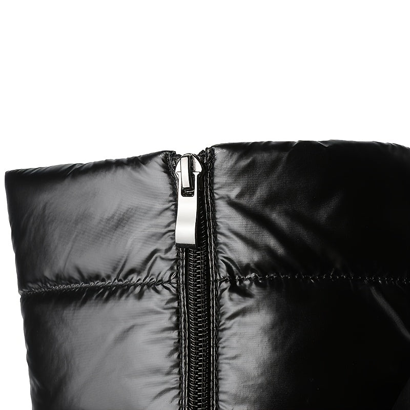 Bow Decor Thermal Lined Snow Boots, Waterproof Non-slip Outdoor Warm Fall Winter Fashion Boots