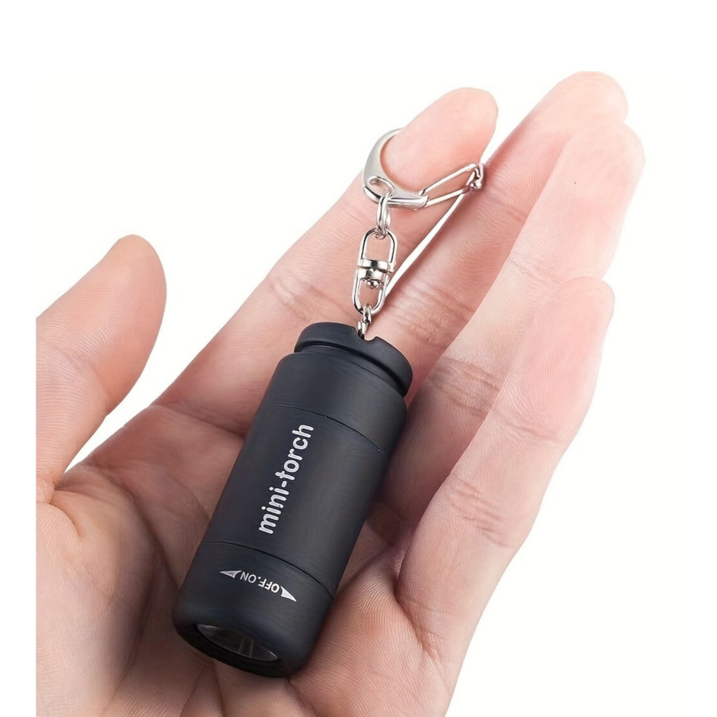 USB Rechargeable Portable Flashlight Keychain Mini Torch Camping Ultra Bright Lamp Outdoor Supplies,  Travel Flashlight, Mini Lantern, Compact Design, Hikers, Outdoor Enthusiasts