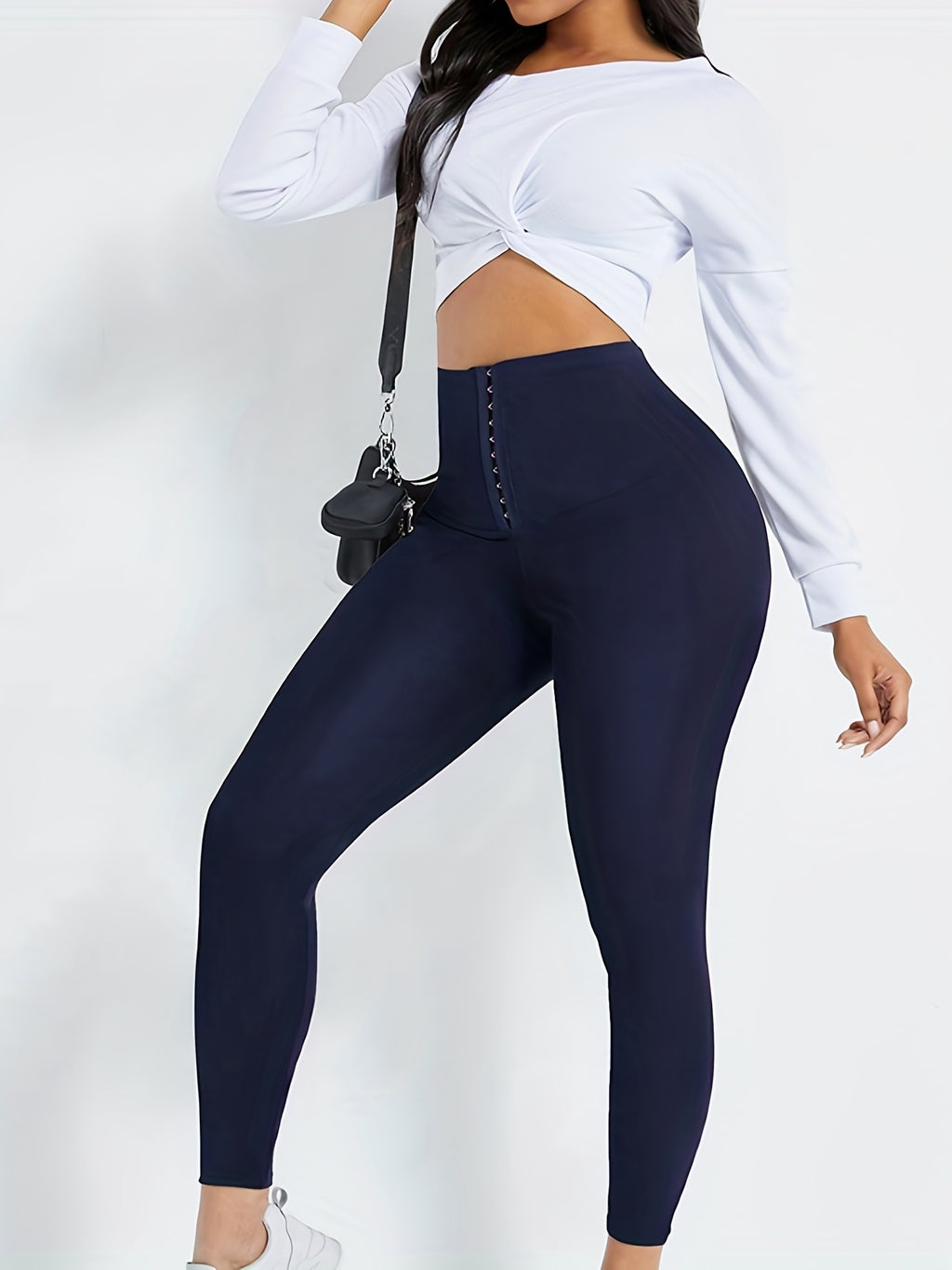 Women's Tummy Control Leggings - Quick Dry, Butt Lifting, Body Shaping Activewear Pants Wide Waistband