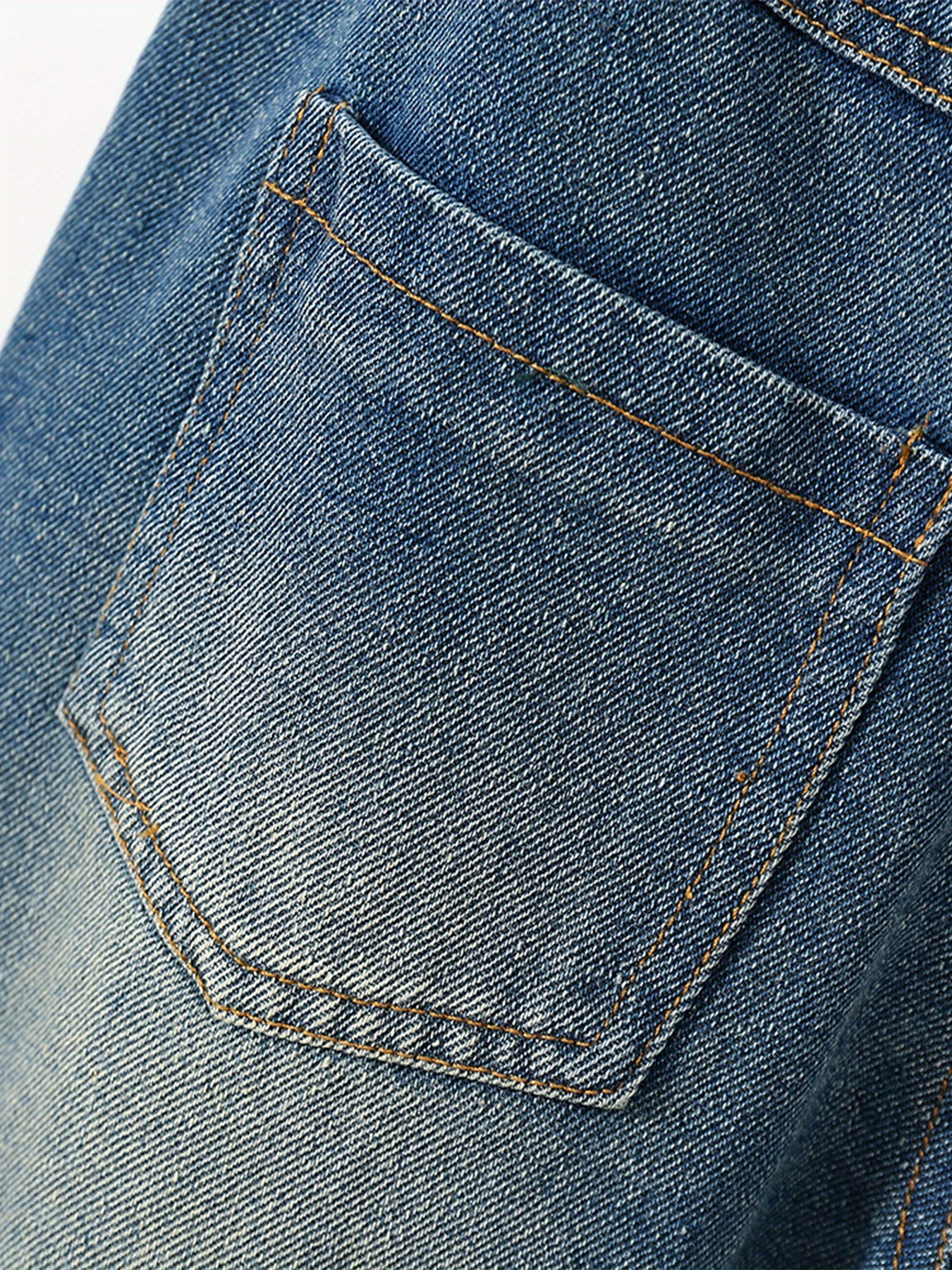 Girls Ripped Tapered Jeans, Cartoon Pattern Elastic Waistband Denim Jeans Kids Clothes