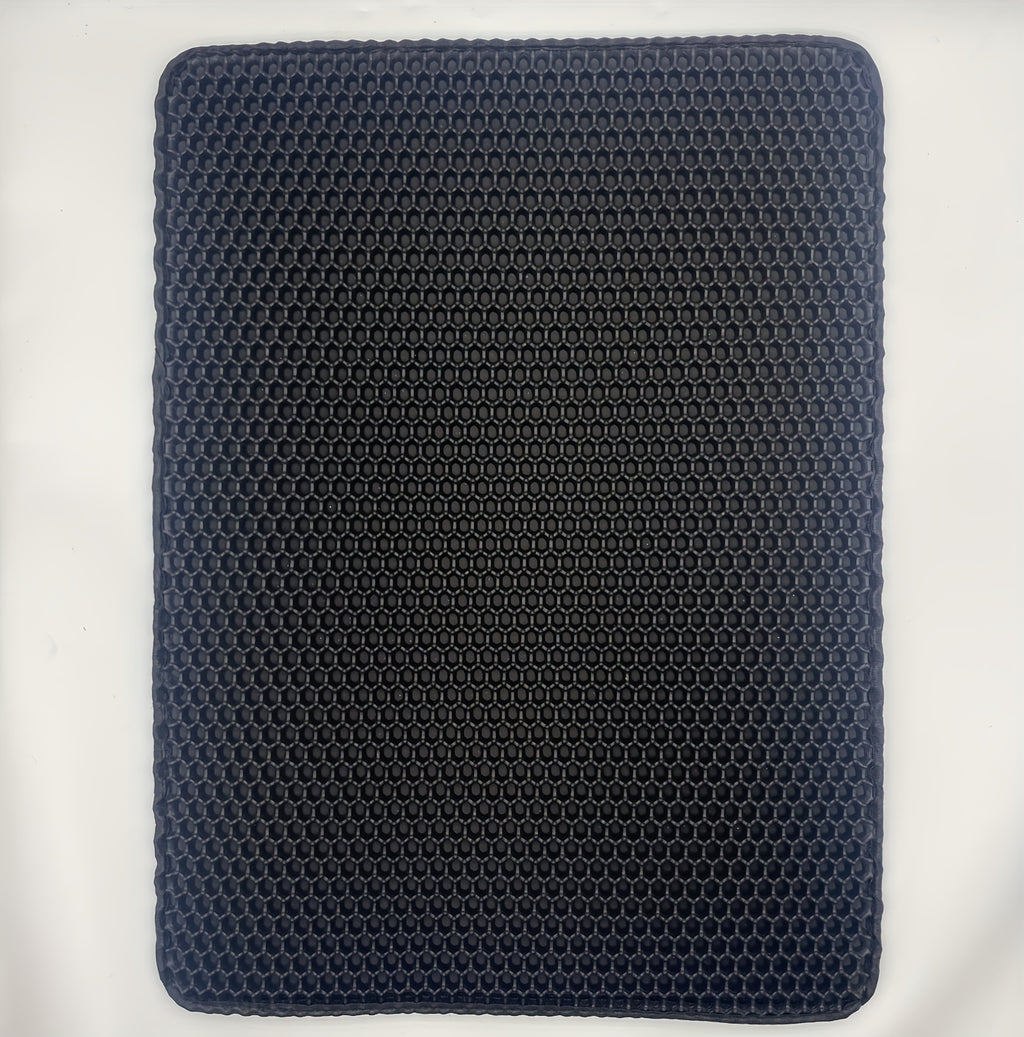 Cat Litter Mat, Beautiful Honeycomb Cat Litter Box Catcher Pad, Suitable for Cats, Odor Control Double Layer, Urine Waterproof, Washable, Phthalate-Free