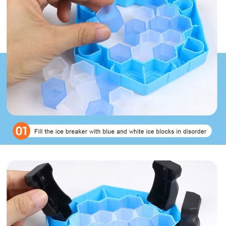 Save the Penguins Family Game - Interactive Ice Knocking Board Toy with Colorful & White Plastic Pieces, Educational STEM Fun for Youngsters