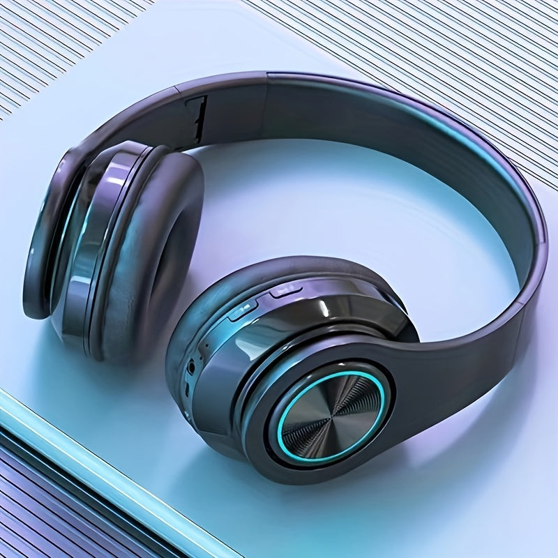 39 Luminous Wireless Headphones with Plug-in, Wired and Wireless Multifunctional Use