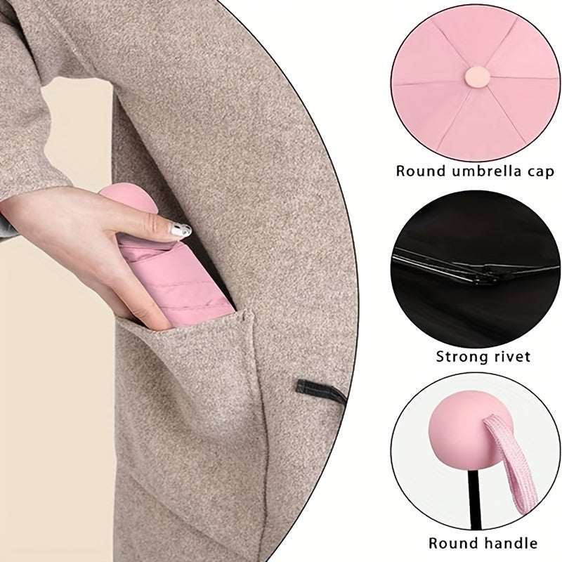 six-rib capsule umbrella, pocket umbrella