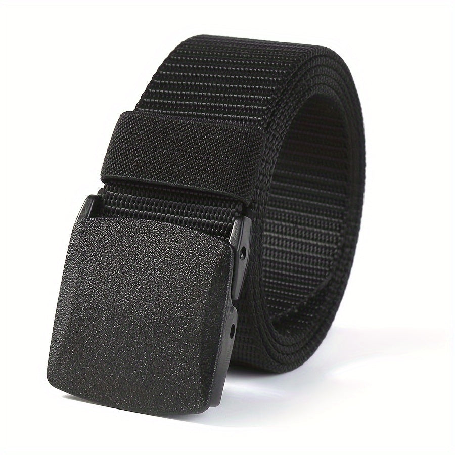 Nylon belt men's women's hypoallergenic belt non-metallic belt buckle military training smooth buckle nylon belt over security pants belt youth student korean casual outdoor tide
