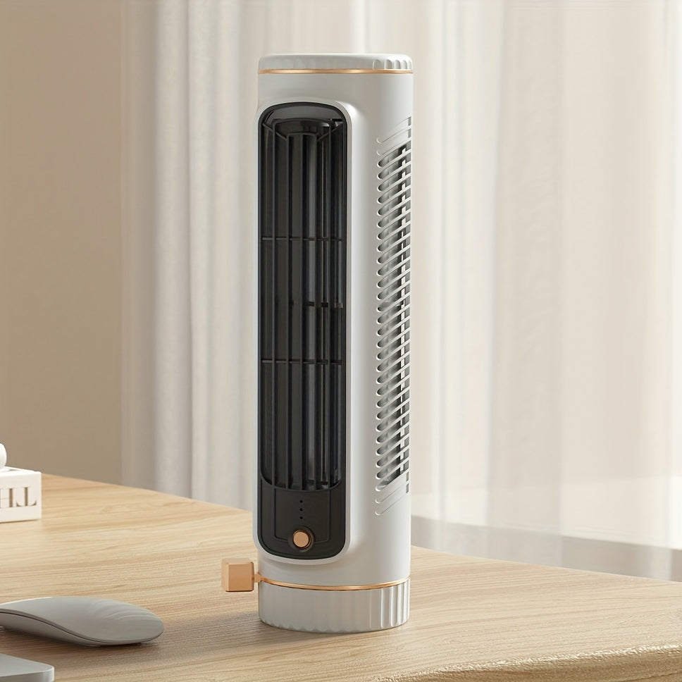 Quiet 3-Speed Portable Fan - USB Rechargeable with 8-Hour Cool Airflow - Ideal for Travel, Outdoor Activities, Office & Home Comfort