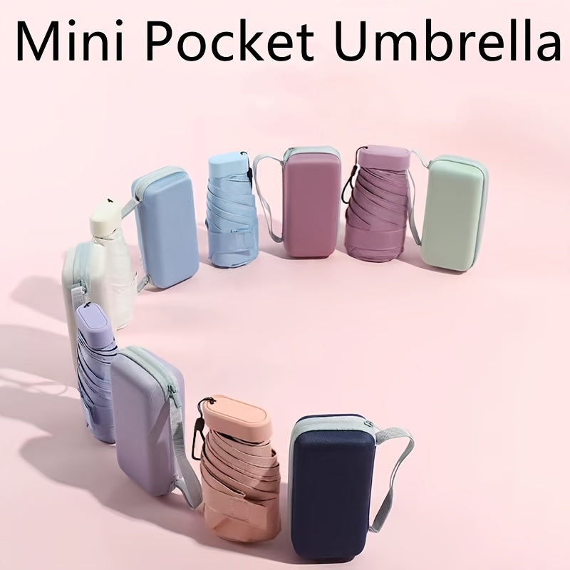 Popular Multi-Color Foldable Mini Pocket Umbrella, High-Quality Travel Umbrella, Lightweight Portable Umbrella for Christmas, Valentine's Day, Mother's Day, Women's Day, Ramadan, and Birthday Gifts
