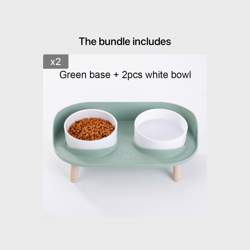 Pet Table Cat Bowl Dog Bowl Pet Double Feeding Bowl Neck Protection Non-Slip Bowl Water Food Feeder
