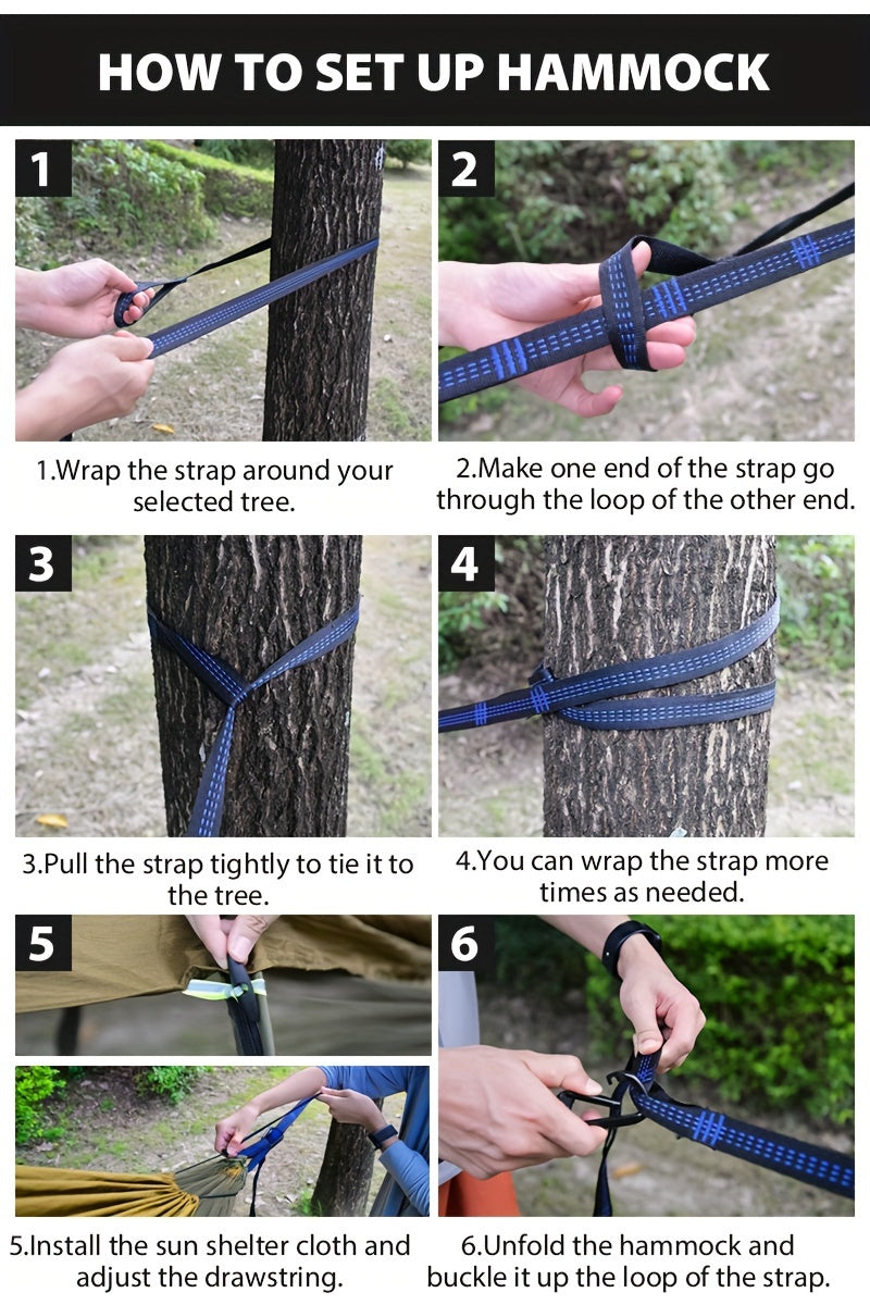 GEERTOP 3in 1 Outdoor Hammock with Mosquito Net Sun Shelter Rainfly, Double Sleep Rest Camping Hammock for Backpacking Travel Garden Park