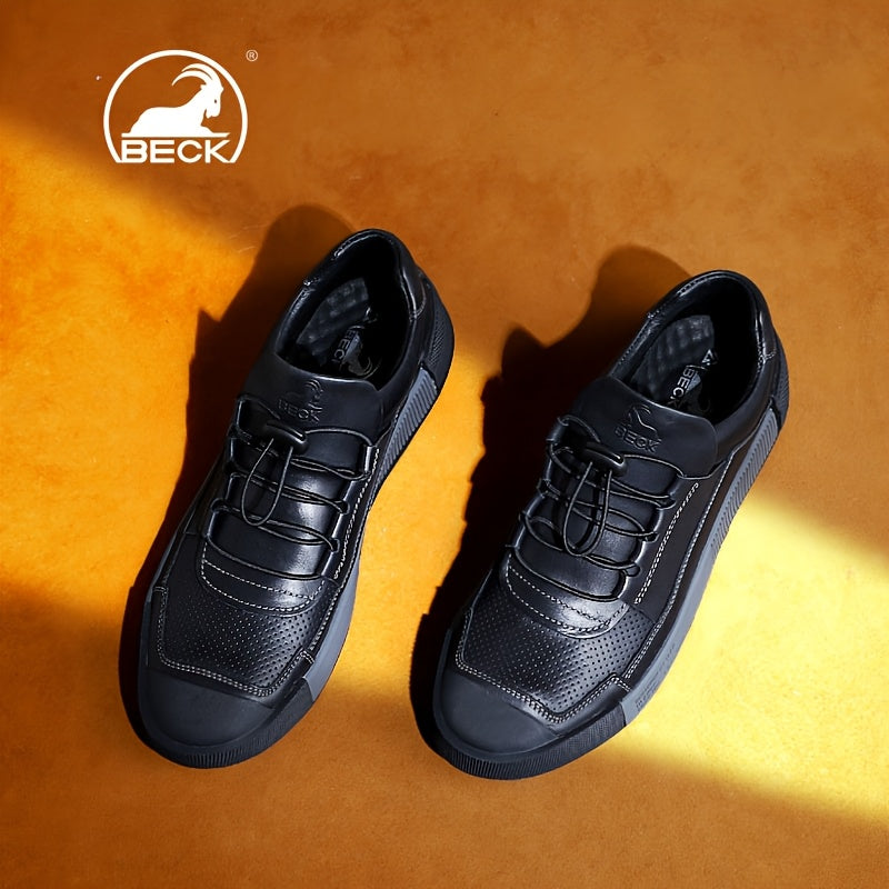 Men's Genuine Leather Lace-Up Shoes - Minimalist Formal & casual Shoes, Cushioned Insole & Non-Slip Rubber Sole for Office, Everyday, Semi-Formal Events - All-Season Everyday dress shoes, Office Footwear, Stylish Footwear, Br