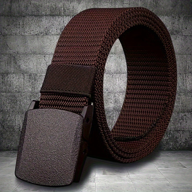 Nylon belt men's women's hypoallergenic belt non-metallic belt buckle military training smooth buckle nylon belt over security pants belt youth student korean casual outdoor tide