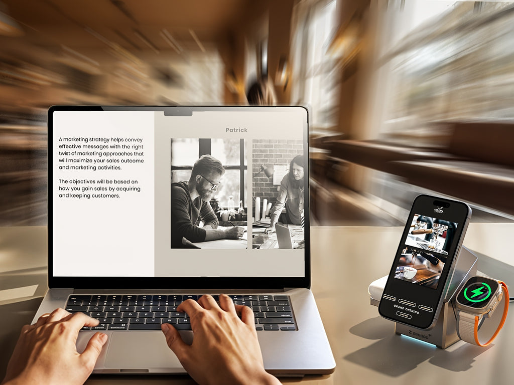 ZEEHOO CubeTrick-X 3-in-1 Magnetic Wireless Charging Station With 30W Charger, All-in-One Charger For IPhone 15 14 13 12, For Samsung S24/S24/S22/S21, For Pixel, For Apple Watch & Smart Watch, For AirPods & Earbuds, 15W Qi2 F