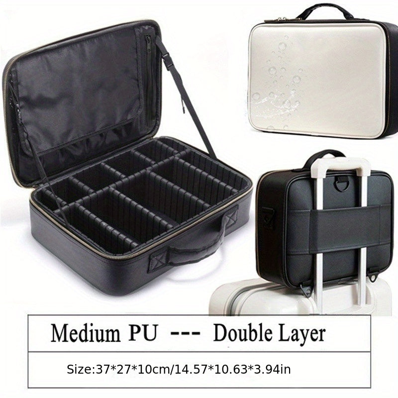 Simple Portable Makeup Zipper Handbag, Versatile Storage Bag, Travel Cosmetic Bag