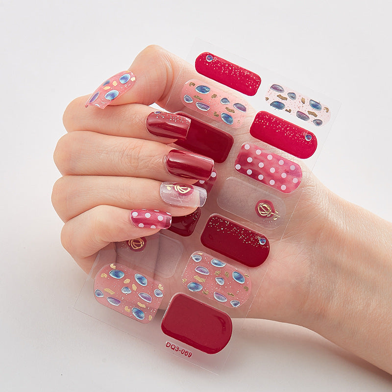Full Nail Stickers, Elegant Full Wrap Nail Stickers, Self-adhesive Nail Decals For Women