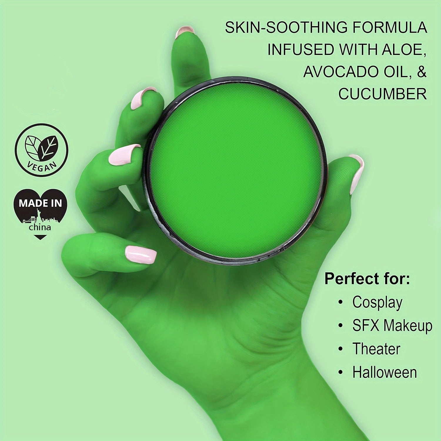 Perfect For Stage & Screen Performances, Face & Body Paint, Special Effects, Beauty, Cosplay & Halloween Makeup Water Activated Face Paint & Body Paint