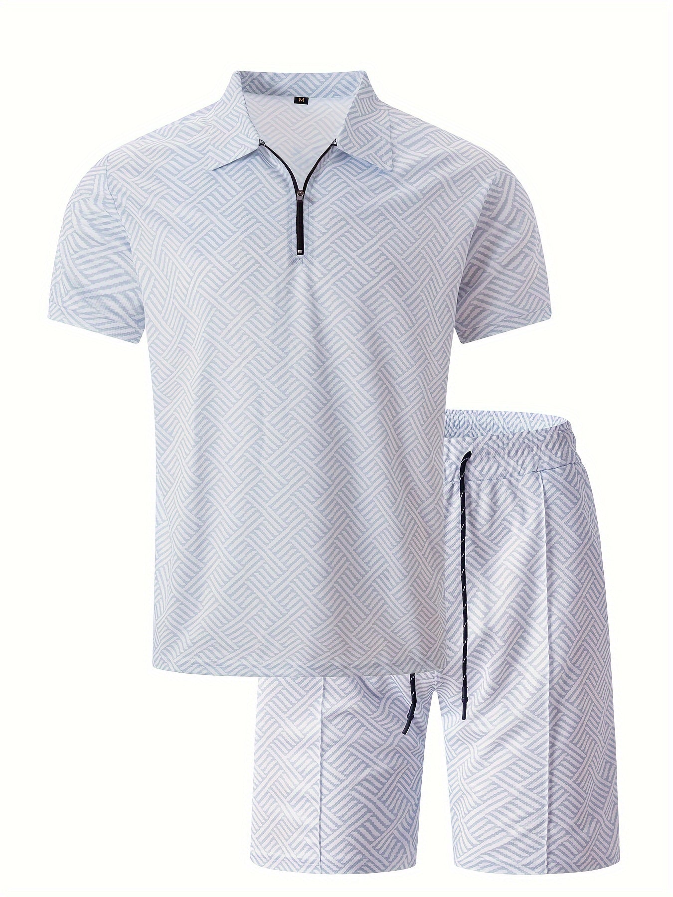 Men's T-shirt short sleeve + shorts casual sports suit blue