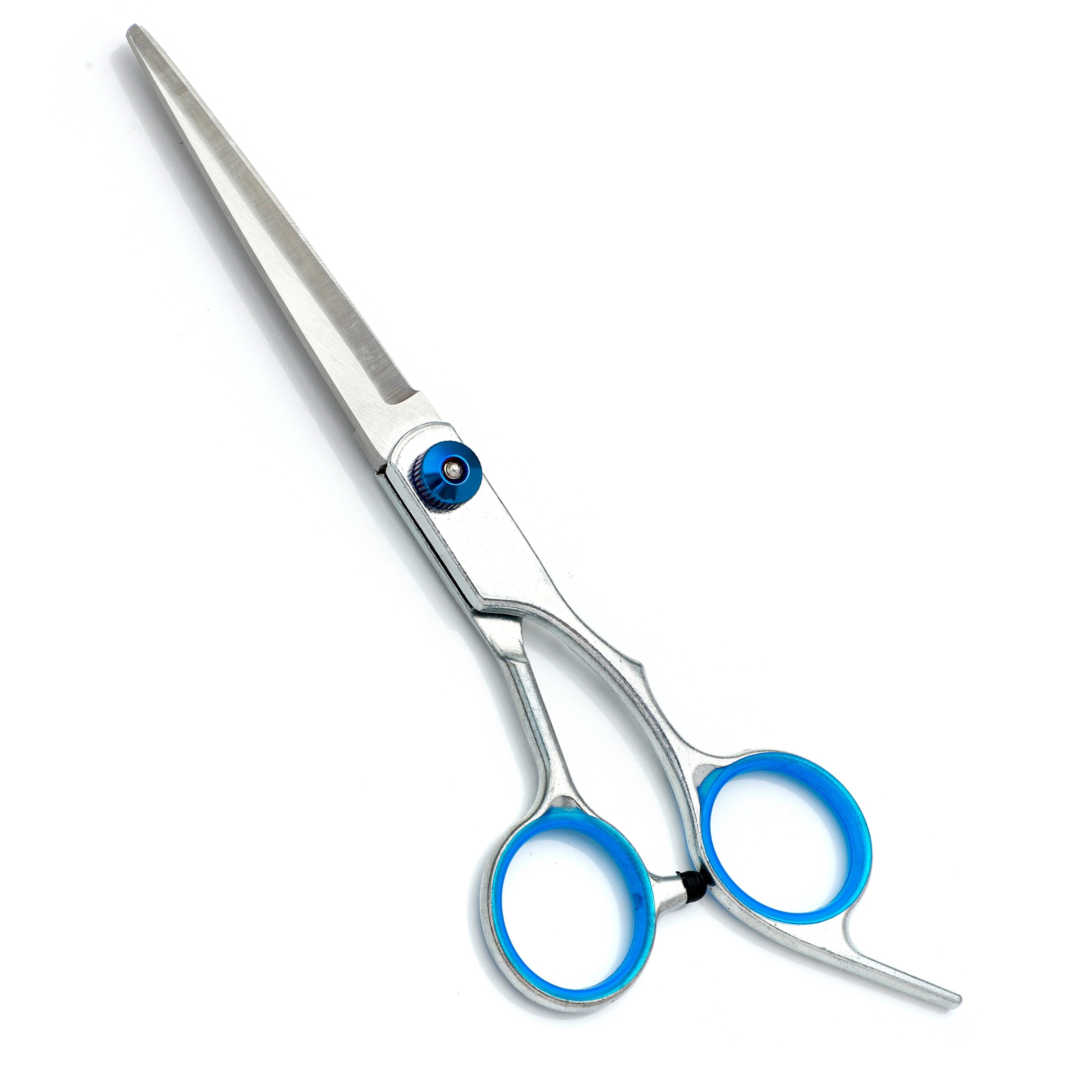 Professional 6-Inch Hairdressing Scissors - Hypoallergenic Thinning & Cutting Shears with Ergonomic Handles, Blue Accents for Salon & Home Use, Unisex Barber Accessories for All Hair Types, Hair Cutting Tools, Sleek Shear Des