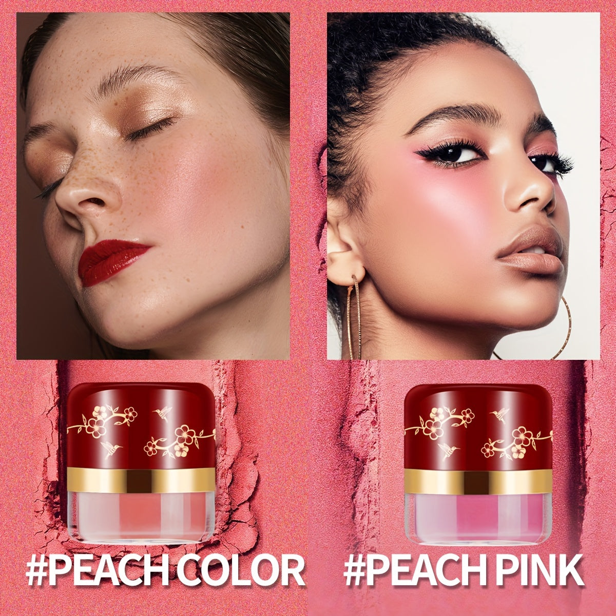 ROUSE Blusher Powder Natural Cheek Rouge Face Powder Nude Makeup Brightening Complexion Repair Moisturizing Nourishing