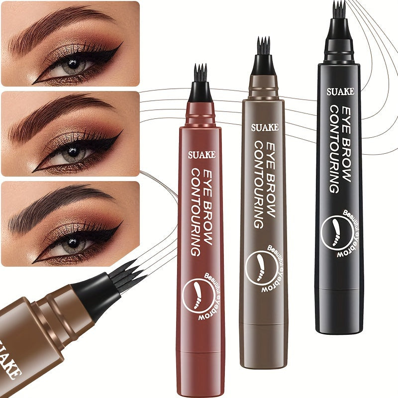 Waterproof Eyebrow Tattoo Pen - Long-Lasting Microblading Pencil with Precision Applicator for Natural, Clear Brows - Perfect Gift for Women