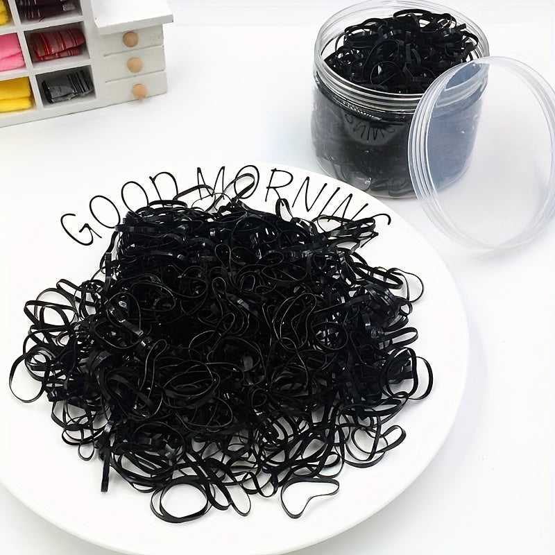 100 Pcs Small Rubber Bands Set Simple High Elastic Hair Rings Cute Mini Hair Scrunchies