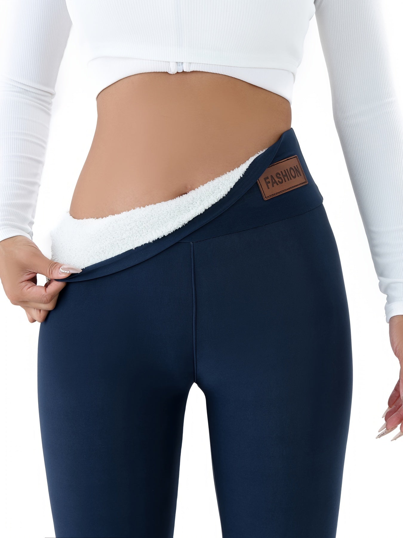 Autumn and Winter Fashion Label Tight Body Warm and Comfortable Tight Bottoms, High Elastic Warm Women's Sportswear