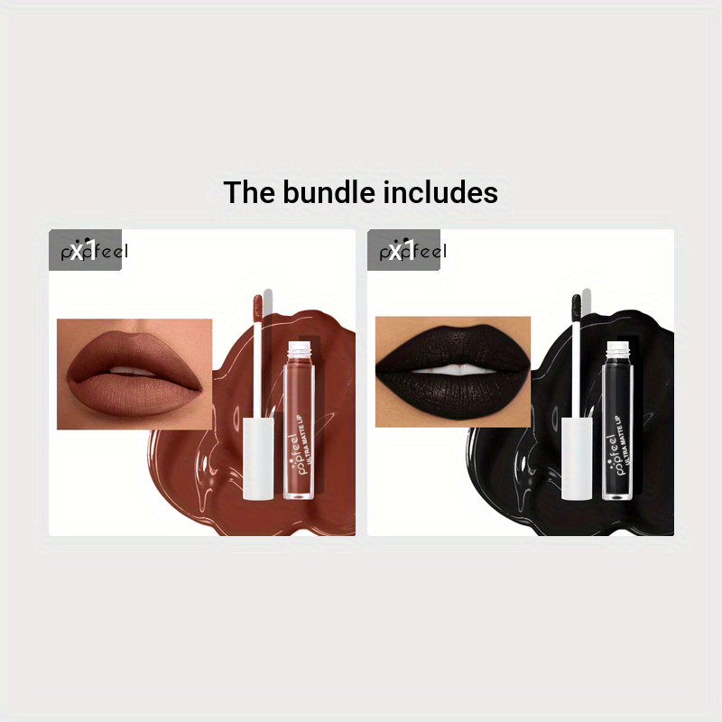 Non-stick Cup Matte Lip Gloss, Misty Lip Glaze, Non-fading Liquid Lipstick 8 Colors To Choose From Long Lasting High Pigmented Halloween Stage Makeup Valentine's Day Gifts